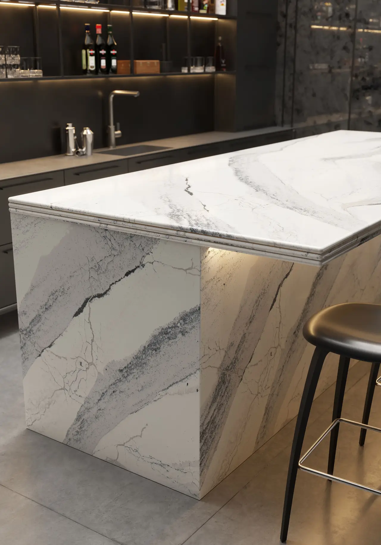 Windsor Steel Satin Ridge™ Design Detail Slab Inspiration